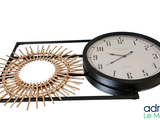 a clock that is sitting on top of a table