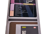 a picture of an old floppy computer with a lot of information on it