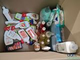 a box full of cleaning products that are in the box