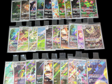 a lot of cards that are in a display case