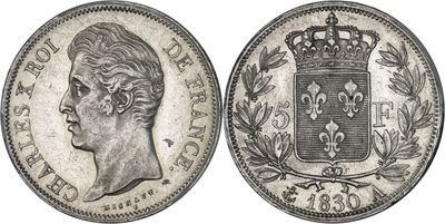 a silver coin with a crown on top of it