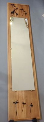 COTE D'IVOIRE, XXe, Miroir rectangulaire monté sur une planc…