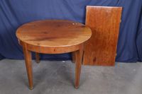 Table ronde à rallonge en noyer, reposant sur quatre pieds f… (photo 2)