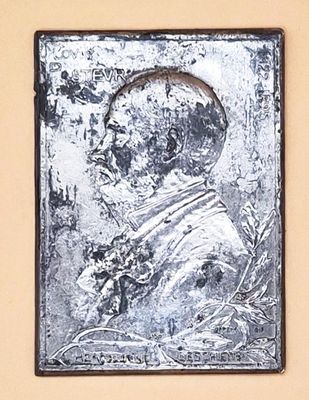 MEDAILLE - Louis PASTEUR / Médaille-plaque en étain poli fig…