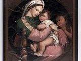 an image of a painting of a woman holding a baby in her arms