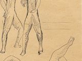 dessin représentant un homme allongé par terre à côté d'une femme sur la plage