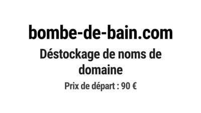 Nom de domaine bombe-de-bain.com.