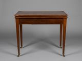 a wooden table with a drawer on top of it