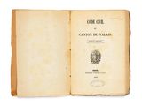 an open book with a picture of a coat of arms on it