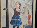 a picture of a sign advertising chocolate menier