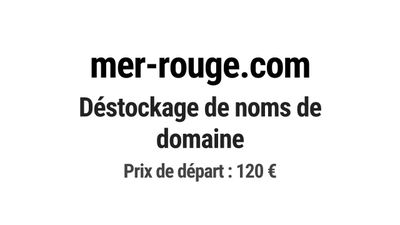 Nom de domaine mer-rouge.com. Catégorie: Tourisme et voyage.
