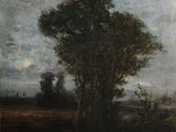 une image représentant un tableau d'un arbre au bord d'une rivière