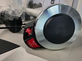 a close up of a pair of headphones on a counter