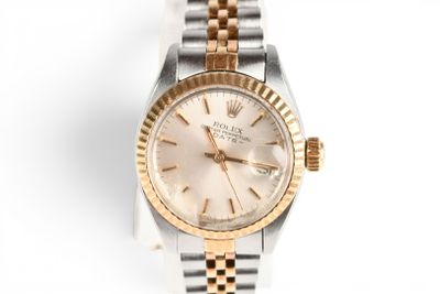 an image of a lady ' s rolex watch on a white background