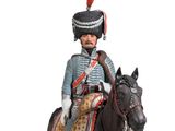 a figurine of a man riding on a horse