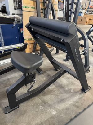 a close up of a gym equipment set up in a warehouse