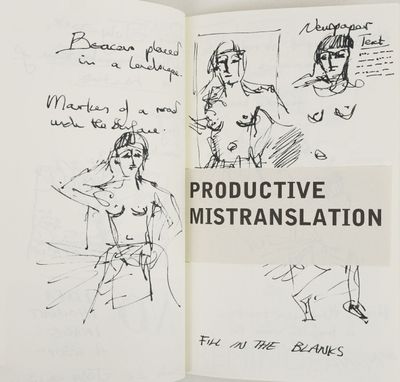 a book with a drawing of a woman and a man