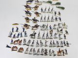 a lot of figurines that are on a table