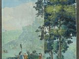 une image représentant un tableau d'un homme tenant un bâton à la main