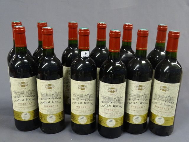 CHATEAU BOESSIE : 12 bouteilles BORDEAUX, année 2004(bouteilles n...