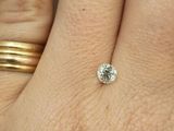 la main d'une femme, sur laquelle se trouve une bague sertie d'un diamant
