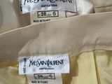 yves saint laurent beige silk dress size 6