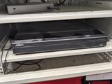 a rack with a lot of electronics on it