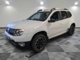 a picture of a white dacia suv parked in a garage