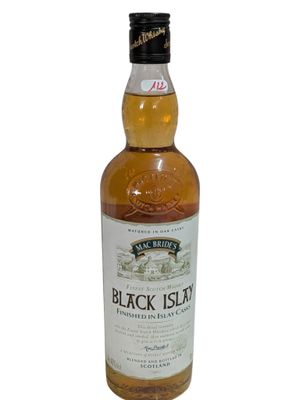 a bottle of black isle whisky on a white background