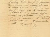 a letter written in black ink on a piece of paper
