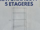 cardboard box with a drawing of a 5 - tier storage unit in it