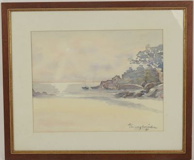 une image représentant une aquarelle d'un bateau sur l'eau