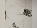 an image of a drawing of a woman with a brush in her mouth