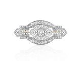 an art deco diamond and white gold ring
