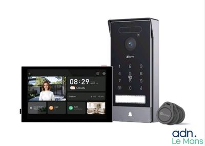 an image of a smart phone and a smart door lock