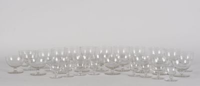 DAUM Nancy : Partie de service de verres à pieds en cristal …