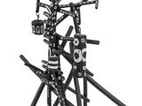 a black and white photo of a group of sticks