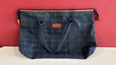 LANVIN, Sac de voyage en tissu à carreaux - 34x52cm environ …