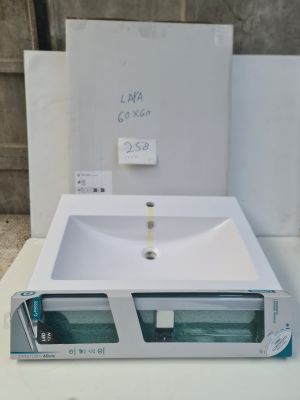 Plan vasque, 50x70 cm, avec miroir de salle de bain LAYA, 60…