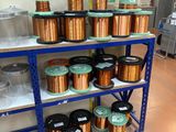 many different types of wires on the shelves in the store