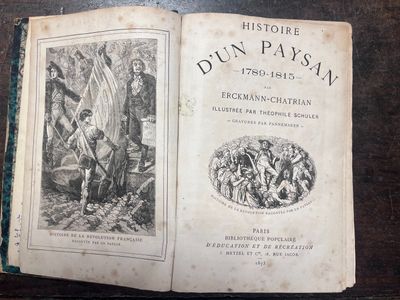 un vieux livre avec l'image d'un homme et d'une femme