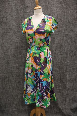 Ted LAPIDUS Paris – Robe fluide d’été transparente fleuri. Taille...