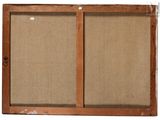 an image of a picture of a wooden frame with two doors