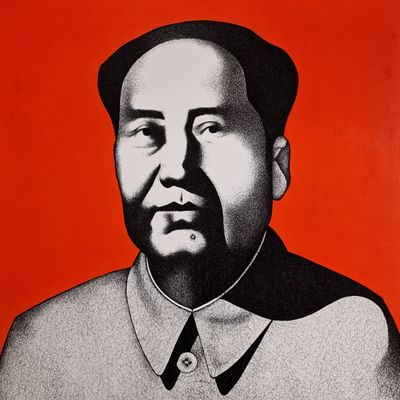 Julien MARTELLO (Né en 1973) Mao sur fond orange - 2007