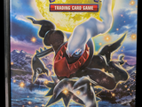 pokemon trading card game box on a black background with a full moon in the background