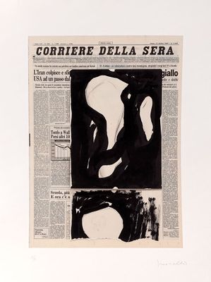 une photo d'un journal comportant des images en noir et blanc