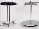 two different types of electronic devices that are on display