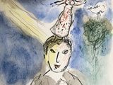 tableau représentant une femme portant un enfant sur la tête