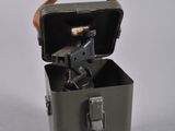 a small metal box with a camera inside of it