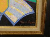 a picture of a painting of a man holding a book